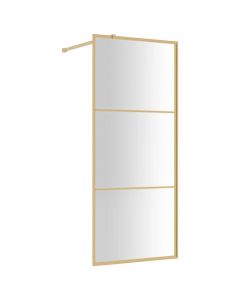 Duschwand für Begehbare Dusche mit ESG Klarglas Golden 90x195cm