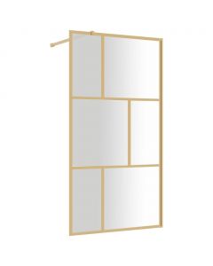 Duschwand für Begehbare Dusche ESG Klarglas Golden 115x195cm