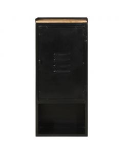 Badschrank 40x27x90 cm Eisen und Massivholz Mango