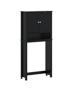 Waschmaschinenschrank BERG Schwarz 76x27x164,5 cm Massivholz