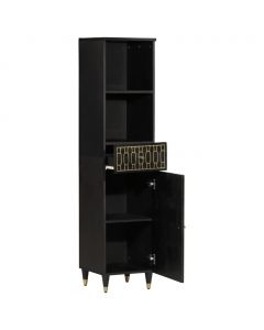 Badschrank 38x33x160 cm Massivholz Mango