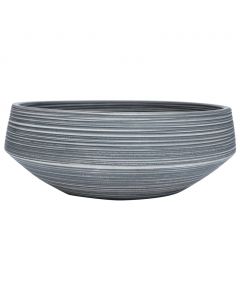 Aufsatzwaschbecken Grau Rund Ø41x14 cm Keramik