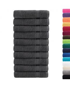 Premium-Badetücher SOLUND 10 Stk. Anthrazit 100x150 cm 600 g/m²