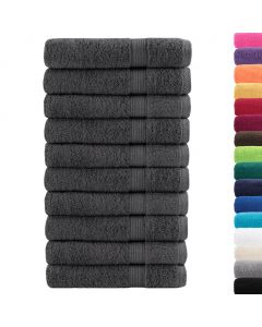 Premium-Saunatücher SOLUND 10 Stk Anthrazit 80x200 cm 600 g/m²