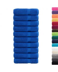 Premium-Handtücher SOLUND 10 Stk. Blau 50x100cm 600 g/m²