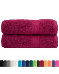 Premium-Badetücher SOLUND 2 Stk. Bordeaux 100x150cm 600 g/m²