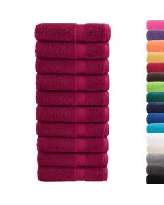 Premium-Badetücher SOLUND 10 Stk. Bordeaux 100x150cm 600 g/m²