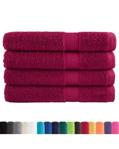Premium-Handtücher SOLUND 4 Stk. Bordeaux 100x200 cm 600 g/m²