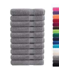 Premium-Handtücher SOLUND 10 Stk. Grau 100x200 cm 600 g/m²
