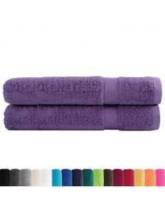 Premium-Handtücher SOLUND 2 Stk. Lila 100x200 cm 600 g/m²