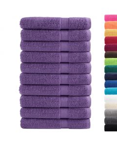 Premium-Handtücher SOLUND 10 Stk. Lila 100x200 cm 600 g/m²