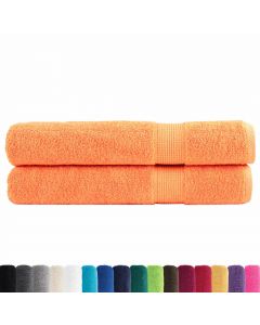 Premium-Saunatücher SOLUND 2 Stk. Orange 80x200 cm 600 g/m²