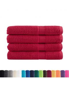 Premium-Handtücher SOLUND 4 Stk. Rot 100x200 cm 600 g/m²