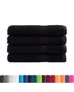 Premium-Saunatücher SOLUND 4 Stk. Schwarz 80x200 cm 600 g/m²