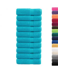 Premium-Duschtücher SOLUND 10 Stk. Türkis 70x140 cm 600 g/m²