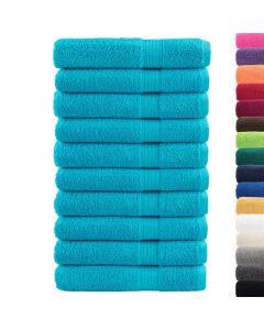 Premium-Handtücher SOLUND 10 Stk. Türkis 100x200 cm 600 g/m²