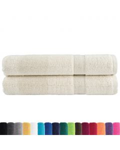 Premium-Saunatücher SOLUND 2 Stk. Cremeweiß 80x200 cm 600 g/m²