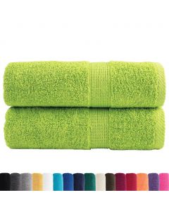 Premium-Gästetücher SOLUND 2 Stk. Apfelgrün 30x50 cm 600 g/m²