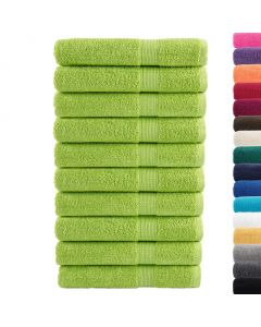 Premium-Handtücher SOLUND 10 Stk. Apfelgrün 100x200 cm 600 g/m²