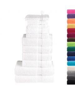 12 tlg. Premium-Handtuch-Set SOLUND Weiß 600 g/m²