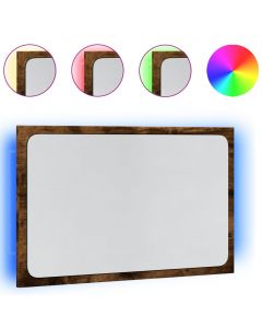 LED-Badspiegel Sonoma-Eiche 60x8,5x38 cm Holzwerkstoff