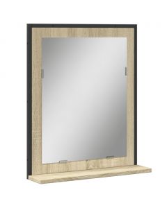 Badspiegel mit Ablage Sonoma-Eiche 50x12x60 cm Holzwerkstoff