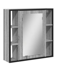 Bad-Spiegelschrank Grau Sonoma 60x16x60 cm Holzwerkstoff