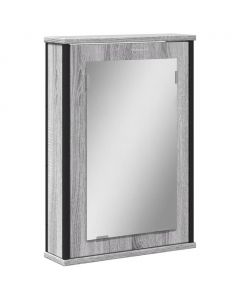 Bad-Spiegelschrank Grau Sonoma 42x12x60 cm Holzwerkstoff