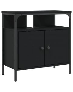 Waschbeckenunterschrank Schwarz 60x30x60 cm Holzwerkstoff