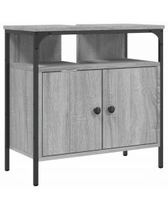 Waschbeckenunterschrank Grau Sonoma 60x30x60 cm Holzwerkstoff