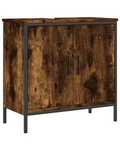 Waschbeckenunterschrank Räuchereiche 60x30x60 cm Holzwerkstoff