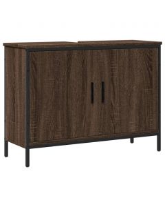 Waschbeckenunterschrank Braun Eiche 80x30x60 cm Holzwerkstoff