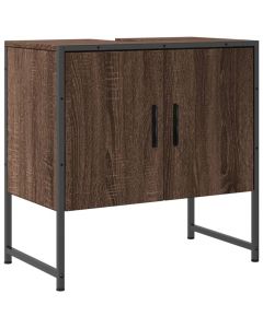Waschbeckenunterschrank Braun Eichen-Optik 60x33x60 cm