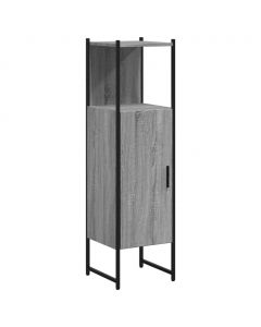 Badschrank Grau Sonoma 33x33x120,5 cm Holzwerkstoff