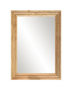 Badspiegel 50x70 cm Raues Massivholz Mango und Glas