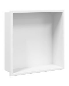 Duschnische Mattweiß 32x32x9 cm Edelstahl