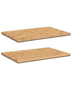 Badematten 2 Stk. 70x50 cm Bambus