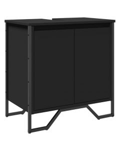 Waschbeckenunterschrank Schwarz 60x35x60 cm Holzwerkstoff