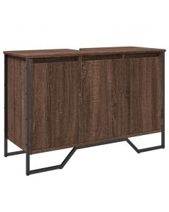 Waschbeckenunterschrank Braun Eichen-Optik 91x35x60 cm