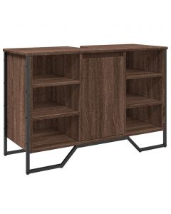 Waschbeckenunterschrank Braun Eichen-Optik 91x35x60 cm
