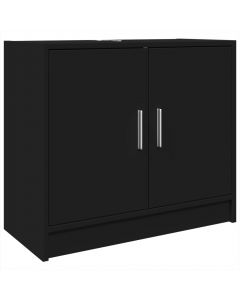 Waschbeckenunterschrank Schwarz 63x29x55 cm Holzwerkstoff