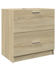 Waschbeckenunterschrank Sonoma-Eiche 59x37x59 cm Holzwerkstoff