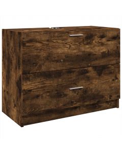 Waschbeckenunterschrank Räuchereiche 78x37x59 cm Holzwerkstoff