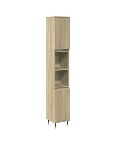 Badschrank Sonoma-Eiche 30x30x190 cm Holzwerkstoff