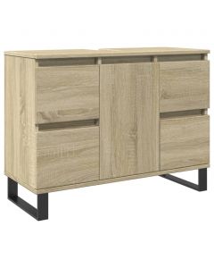 Badschrank Sonoma-Eiche 80x33x60 cm Holzwerkstoff