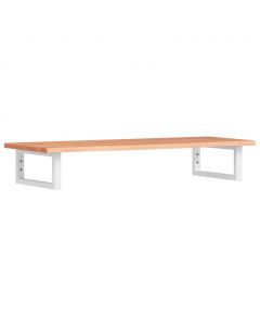 Waschtischplatte mit Halterung Stahl und Massivholz Eiche