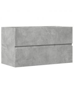 Bad-Hängeschrank Betongrau 80x38,5x45 cm Holzwerkstoff