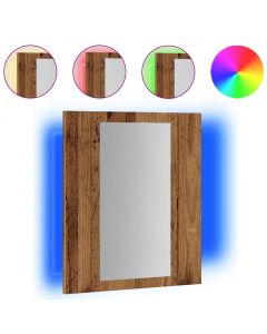LED-Spiegelschrank Altholz-Optik 40x12x45 cm Holzwerkstoff